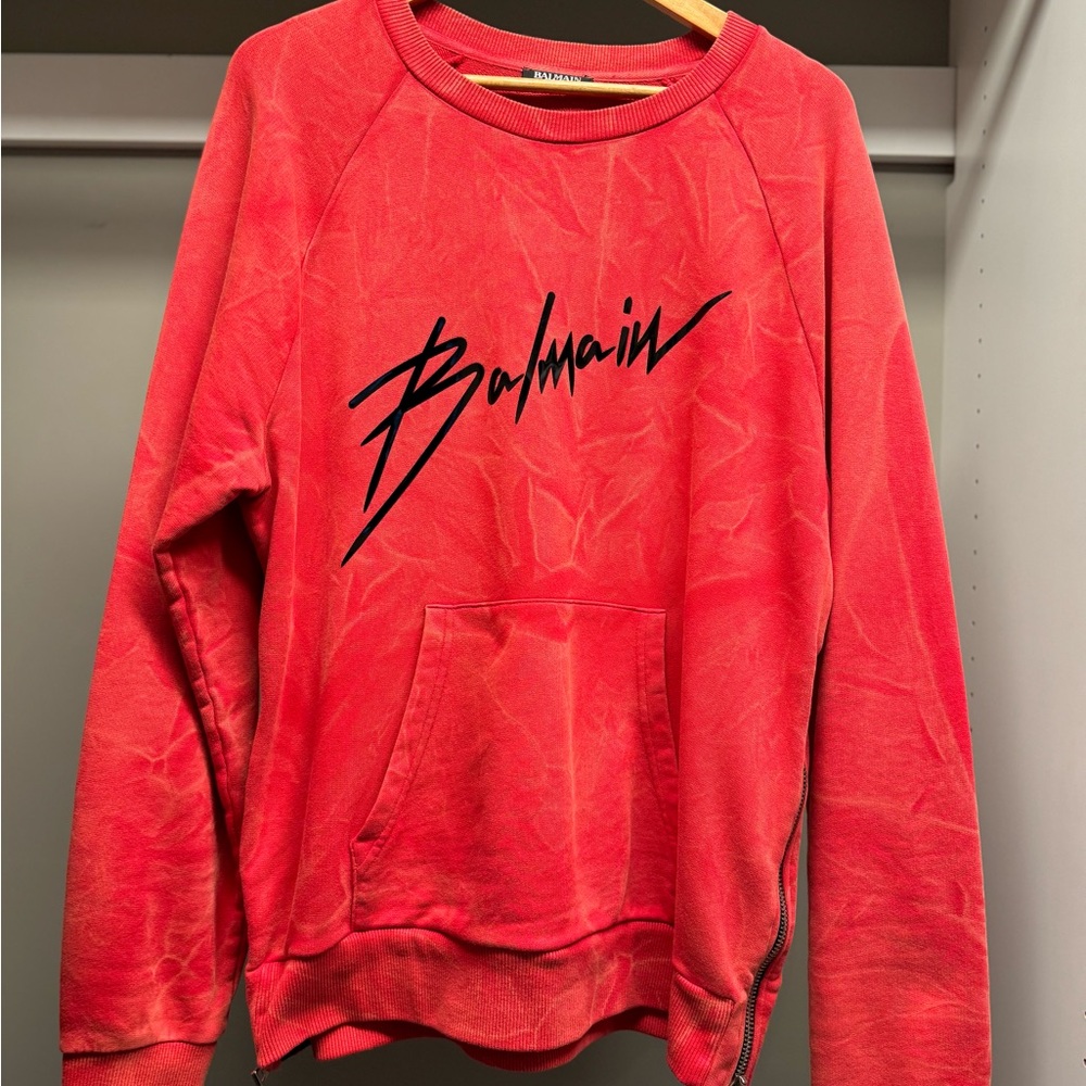 Balmain Red Men’s Sweatshirt